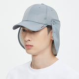 イアフラップボタンボールキャップ/EARFLAP BUTTON BALL CAP_GREY