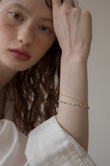パステルキャンディーチェーン925シルバーブレスレット/[2way] Pastel candy chain 925 silver bracelet/anklet