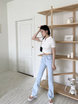 ロングブーツカットデニムパンツ / no.2301 Long Bootcut Light Blue Pants