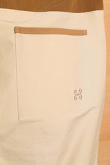 アシンメトリーウェーブパンツ / ASYMMETRIC WAVE PANTS-BROWN ECRU