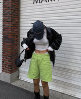 （UNISEX）ネブハイネックレザーブルゾン