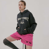 フリースナンバークロップパンツ/FLEECE NUMBER CROP PANTS, PINK