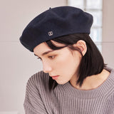 VA Square Stud Wool Beret / Gray