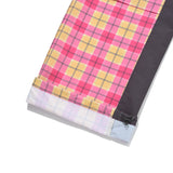 COLOR COMBINATION TUCK PANTS [PINK]