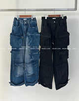 Bizzy, wide, big-cargo jeans