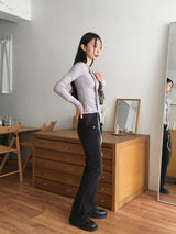 Booming Y2K Pocket Washed Denim Bootcut Pants