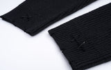 BBD Hand-stitched Logo Ripped Sweater (Black)