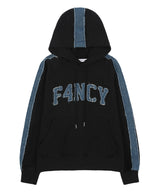 [NF] F4NCY DENIM PATCH HOODIE (BLACK)_F23ZB265