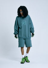 EMBLEM EMBROIDERY SWEATSHIRT_GREEN