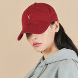 Varzar Logo Over Fit Chino Ball Cap wine