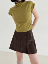 フラットミニスカート/Flat mini skirt (4color)