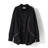 レクシオンカーブドジップオーバーシャツ / REXION CURVED ZIP-OVER SHIRT_BK