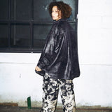 ステッチデティールシャイニーオーバーフィットシャツ/STITCH DETAIL SHINY OVERFIT SHIRT