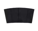 ローエッジボタンチューブトップ / Raw Edge Button Tube Top _ Black