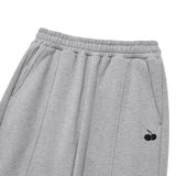 UNI MONO CHERRY NAPPING JOGGER PANTS [MELANGE GRAY]