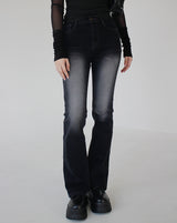 ブーツカットパンツ / no.2320 Black White Bootcut Pants