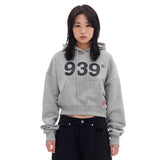 939ロゴクロップフード / 939 LOGO CROP HOOD (GRAY)　