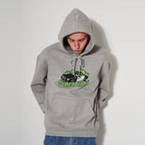 BURNING CAR HOODIE GRAY (6616272568438)