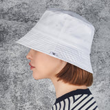 Monogram Label Color Bucket Hat White