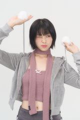 リボンニットチューブトップ