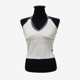 マリリンニットホルター / Marilyn knit halter - white