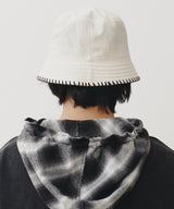 STITCH NYLON BUCKET HAT (IVORY)
