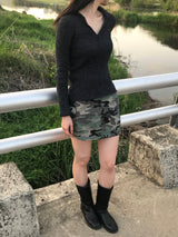 ヘイズリーカラーVネックニット