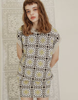 GRANNY SQUARE KNIT MINI SKIRT SAND BEIGE (6691436986486)