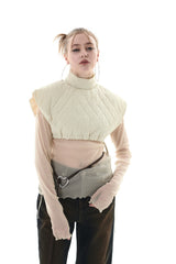 キルティングクロップベスト/QUILTING CROPPED VEST