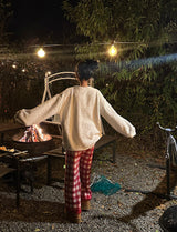 Anvely Checkered Sleep Pajamas Set