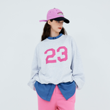 23プリントスウェットシャツ
