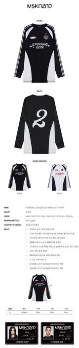2フューリアスクラブサッカージャージ LS Tシャツ / 2 FURIOUS CLUB SOCCER JERSEY LS T-SHIRT BLACK