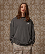 Pigment washed crewneck - Charcol (4622122123382)