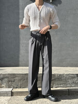 ロアサマーツータックワイドスラックス / Roa Summer Two-Tuck Wide Slacks (4 colors)