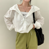 [2colors] Airport hooded windbreaker