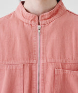 NO COLLAR CROPED JACKET (PINK) / SET-UP