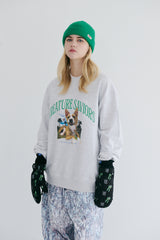 ラッキージャングルクルーネック / BSR2223FWPO068 LUCKY JUNGLE CREWNECK HEATHER GREY