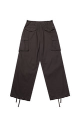 DIAGONAL CARGO PANTS_BROWN