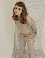 WAFFLE FISHNET SWEATER BEIGE (6691447439478)