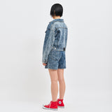 JINRO DENIM CROP TRUCKER JACKET 