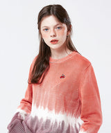 スモールチェリータイダイセーター / SMALL CHERRY TIE DYE KINT KS [CORAL]
