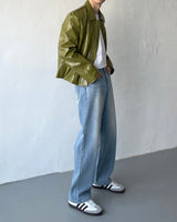 ボルトコートレザージャケット / OA bolt coated leather jacket (3 colors)