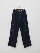 ダイイングカーゴドウデニムパンツ/Dyeing X Cargo dough Denim Pants (2color)