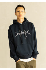 MASS THORN DESTROYED HOODIE MFHHD004-NV