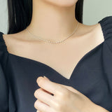 パールシェルレイヤードネックレス / Pearl Shell Layered Necklace / 2 color