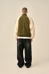 FLEECE PADDED JACKET - KHAKI