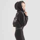 Spill Logo Hoodie Zip up Black (6600760459382)