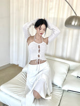 ヘムレザーラインアンバランススカート/762. Hem leather line unbal sk (2color)