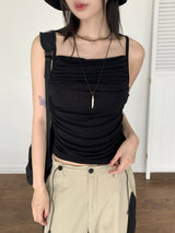 ダオシャーリングドレープスリーブレス
