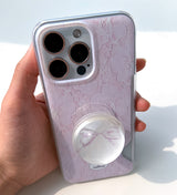 pink ribbon half-circle phone grip (half-circle tok)